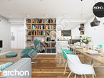 Проект дома ARCHON+ Дом в сантолинах дневная зона (визуализация 1 вид 3)