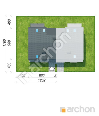 Проєкт будинку ARCHON+ Будинок в джунах (Б) Ситуація