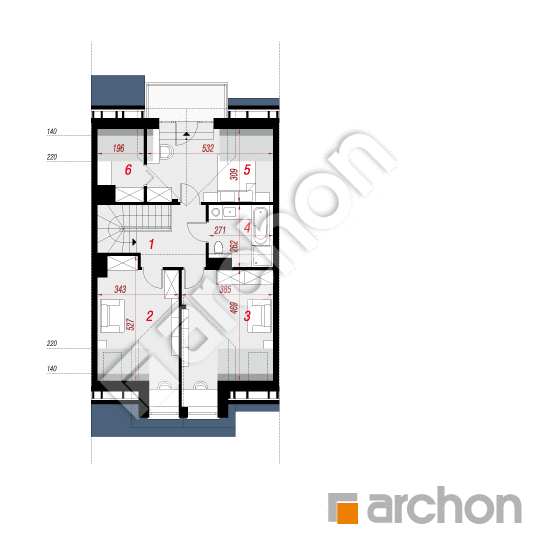 Проект будинку ARCHON+ Будинок в клематисах 7 (СА) План мансандри