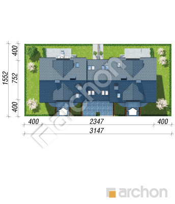 Проект дома ARCHON+ Дом в перловнике (Р2Н) Ситуація