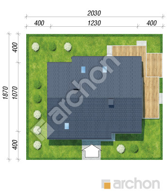 Проект дома ARCHON+ Дом в аурорах 2 Ситуація