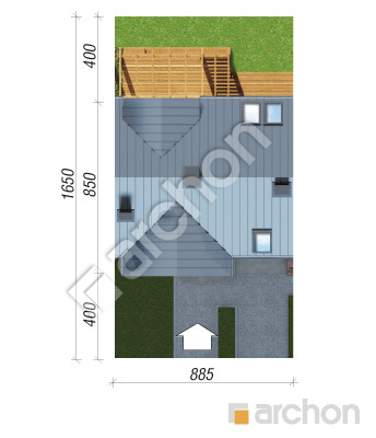 Проєкт будинку ARCHON+ Будинок в гунерах (СА) вер. 2 Ситуація