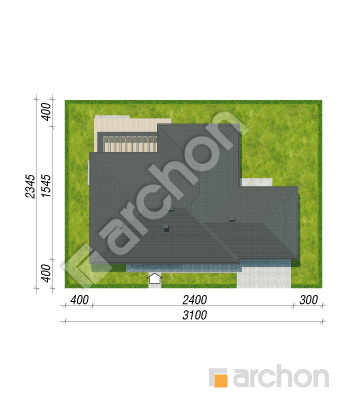 Проект дома ARCHON+ Дом в подснежниках 18 (Г2Е) Ситуація