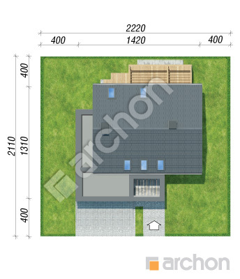 Проєкт будинку ARCHON+ Будинок під черемхами 2 (Г2) Ситуація