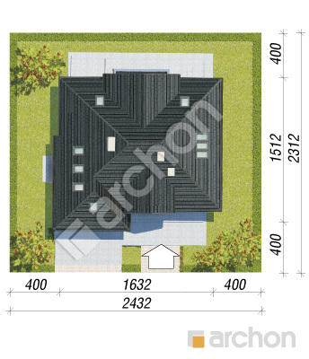 Проект дома ARCHON+ Дом в калатеях вер.2 Ситуація