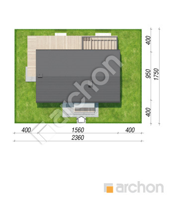 Проєкт будинку ARCHON+ Будинок в лещиновнику 9 Ситуація
