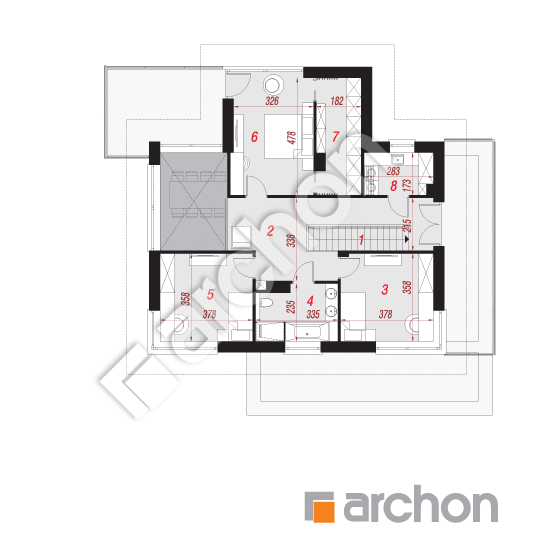 Проект будинку ARCHON+ Вілла Міранда 16 (Г2) План першого поверху