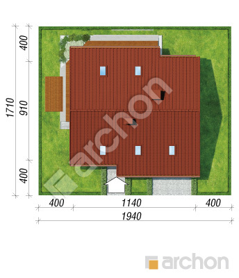 Проєкт будинку ARCHON+ Будинок в красивоягідниках 2 Ситуація