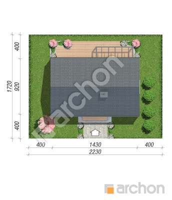 Проект дома ARCHON+ Дом в овсянницах 11 Ситуація