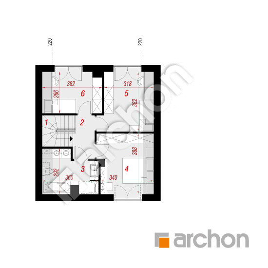 Проект будинку ARCHON+ Будинок в рододендронах 29 План мансандри