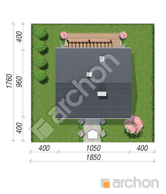 Проект дома ARCHON+ Дом под акацией Ситуація