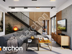 Проект будинку ARCHON+ Будинок під персиками (Г2Е) ВДЕ денна зона (візуалізація 2 від 3)