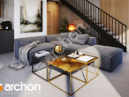 Проект будинку ARCHON+ Будинок під персиками (Г2Е) ВДЕ денна зона (візуалізація 2 від 6)