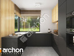 Проект дома ARCHON+ Дом в самшите (Г) визуализация кухни 1 вид 1