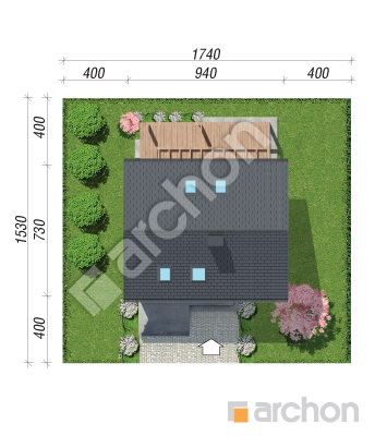 Проект дома ARCHON+ Дом в самшите (Г) Ситуація