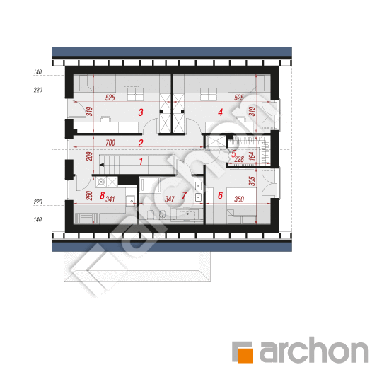 Проект будинку ARCHON+ Будинок під фіговим деревом 2 (ГЕ) ВДЕ План мансандри