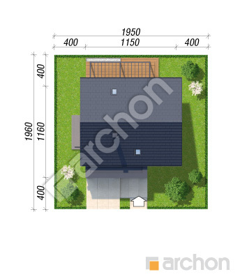 Проект дома ARCHON+ Дом под фиговым деревом 2 (ГЕ) ВИЭ Ситуація