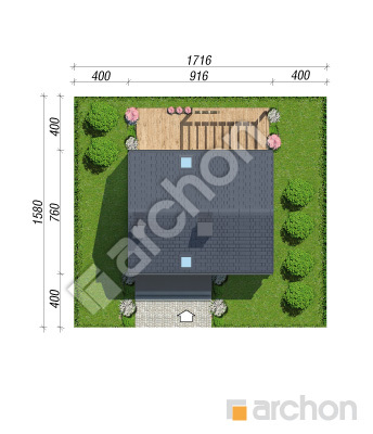 Проект дома ARCHON+ Дом в хлорофитуме 24 Ситуація