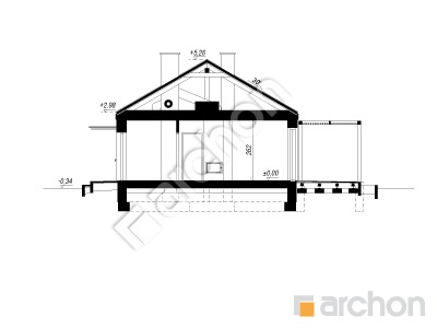 Проект дома ARCHON+  Дом в ирисе 2 (Н) вер. 2 Розріз будинку