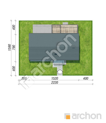Проект дома ARCHON+  Дом в ирисе 2 (Н) вер. 2 Ситуація