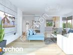 Проект дома ARCHON+ Дом в нектаринах (H) дневная зона (визуализация 1 вид 2)