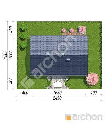 Проєкт будинку ARCHON+ Будинок в сурфініях 2 Ситуація