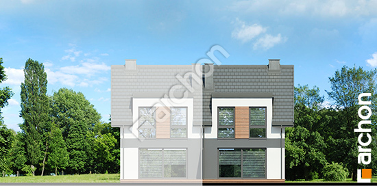 Дворовой фасад Дом в ривиях 16 (ГБ) вер.2