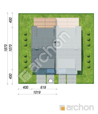 Проект дома ARCHON+ Дом в ривиях 16 (ГБ) вер.2 Ситуація