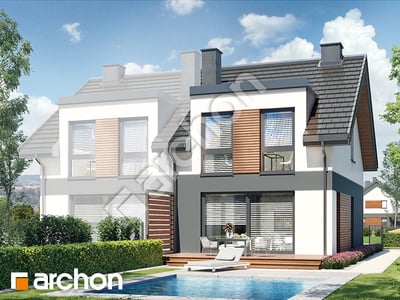 Проект дома ARCHON+ Дом в ривиях 16 (ГБ) вер.2 Вид 2