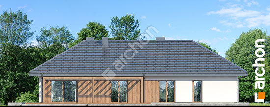 Дворовой фасад Дом в амаранте 8