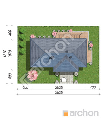 Проект дома ARCHON+ Дом в амаранте 8 Ситуація