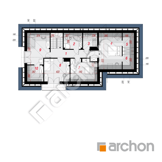 Проект дома ARCHON+ Дом в рукколе 3 (HА) План мансандри