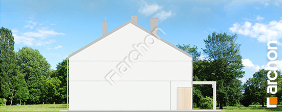 Боковой фасад Дом под гинко 12 (ГР2БА) вер.2