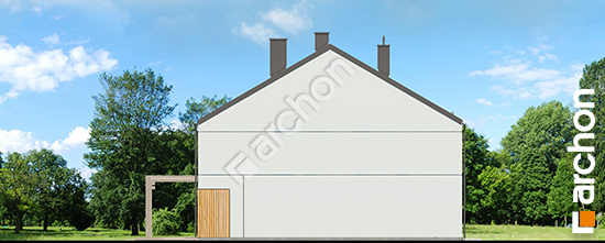 Боковой фасад Дом под гинко 12 (ГР2БА) вер.2