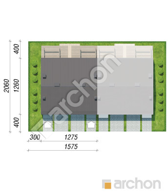 Проект дома ARCHON+ Дом под гинко 12 (ГР2БА) вер.2 Ситуація
