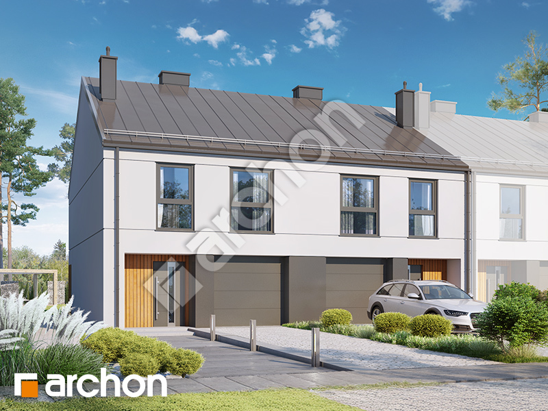 Проєкт будинку ARCHON+ Будинок під гінко 12 (ГР2БА) вер.2 Вид 1
