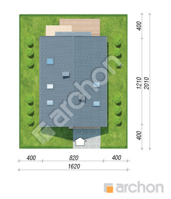 Проект дома ARCHON+ Дом в стрелитциях (А) Ситуація