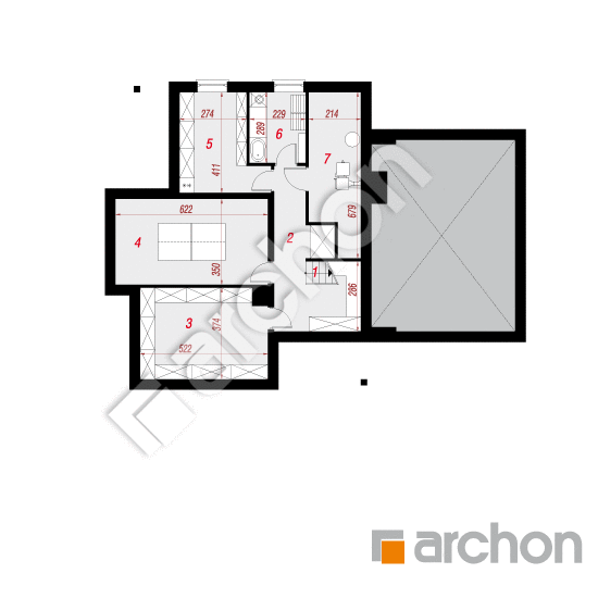 Проект дома ARCHON+ Дом в чернушке (Г2ПА) План підвалу