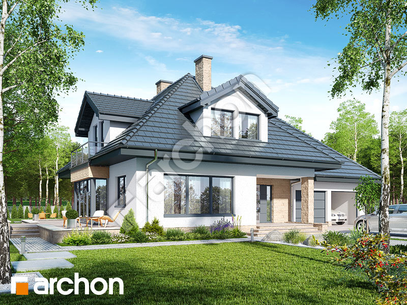 Проект будинку ARCHON+ Будинок в чорнушці (Г2ПА) Вид 1