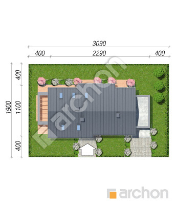 Проєкт будинку ARCHON+ Будинок в пепероміях 3 Ситуація