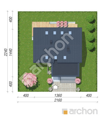 Проект дома ARCHON+ Дом в белотках (Г2Е) Ситуація
