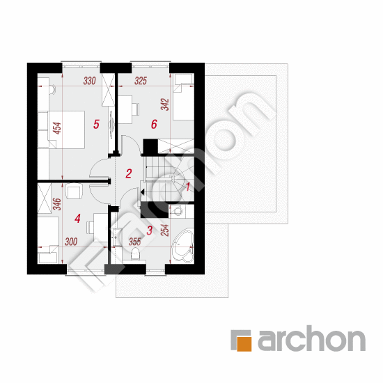 Проект будинку ARCHON+ Будинок в аркадіях 3 (Г) План мансандри