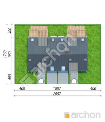 Проект дома ARCHON+ Дом в цикламенах 5 Ситуація