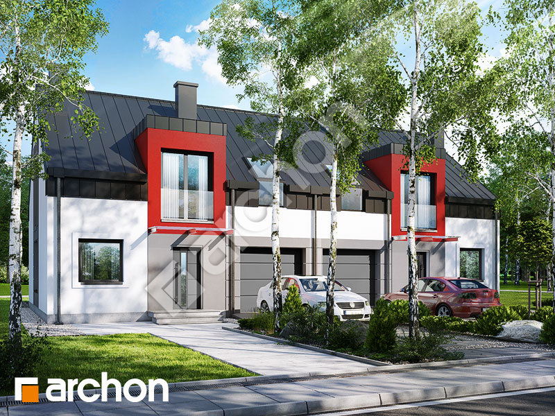 Проект будинку ARCHON+ Будинок в цикламенах 5 Вид 1