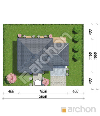 Проект дома ARCHON+ Дом под цицербитой 3 (Г2) Ситуація