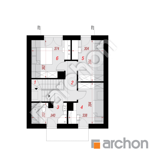 Проект будинку ARCHON+ Будинок в олеандрах 4 План мансандри