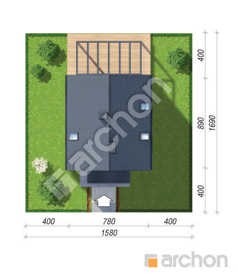 Проект дома ARCHON+ Дом в олеандрах 4 Ситуація