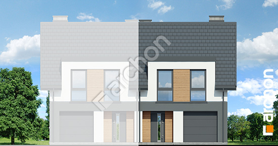 Передній фасад Будинок в рівіях 8 (ГБ)