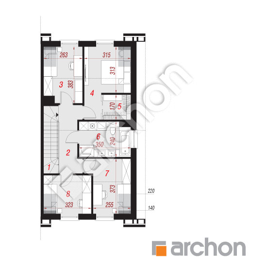 Проект дома ARCHON+ Дом в ривиях 8 (ГБ) План мансандри