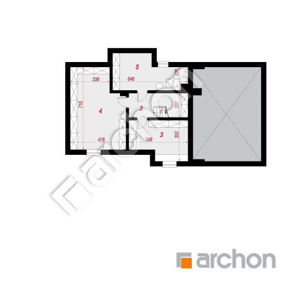 Проект дома ARCHON+ Дом в бугунвилиях (Г2П) План підвалу